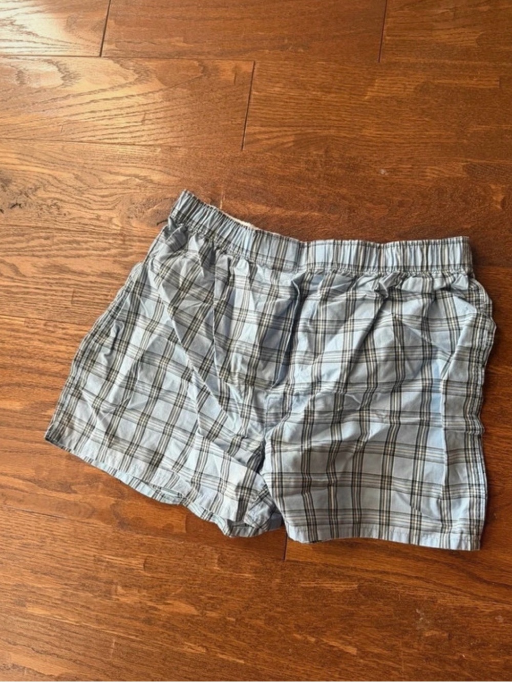 Towncraft Men's Light Blue Plaid Elastic-Waist Shorts